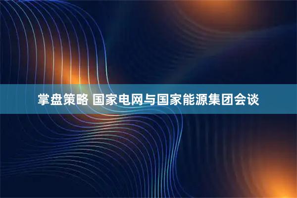 掌盘策略 国家电网与国家能源集团会谈