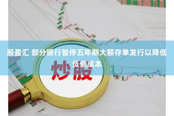 股盈汇 部分银行暂停五年期大额存单发行以降低负债成本